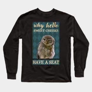 Owl Sweet cheeks have a seat Long Sleeve T-Shirt